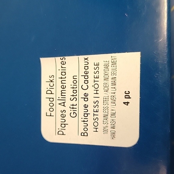 Gold 100% Stainless Steel Cocktail Picks Set of 4 Cheera Tasty Delish Yum New - Picture 4 of 4